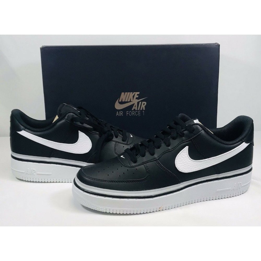 Nike Air Force 1 '07 LV8 1 Black White Wolf Grey Men's Sz 12 DS CJ1377-001